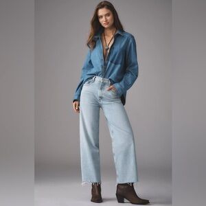AGOLDE Ren High-Rise Crop Wide-Leg Jeans
